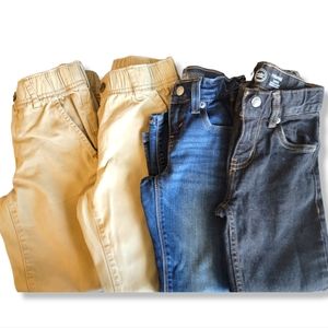 Boys Pants 4 pairs Size 6 (Children's Place, Levi's, and Wonder nation)